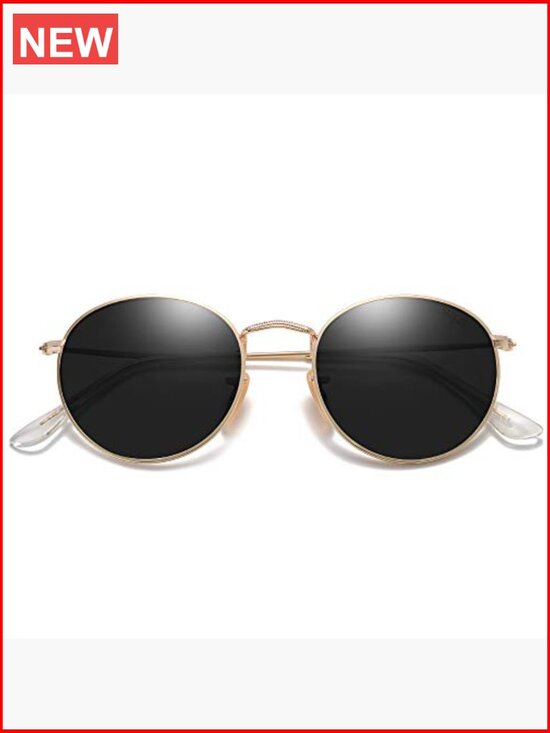Small Round Polarized Sunglasses UV400 Stainless Steel Frame